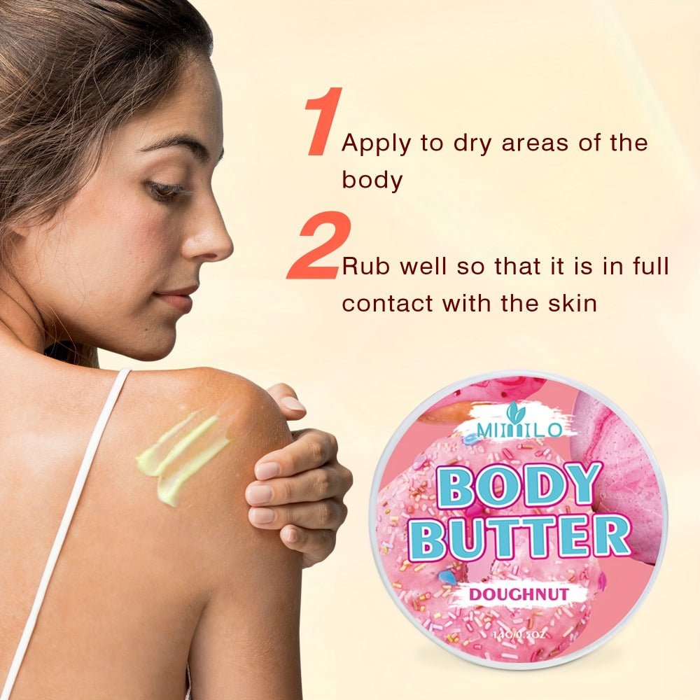 Fruity Body Glaze Set 8 Scents 100g×2 – Pineapple Coconut Strawberry Coffee Peach Doughnut Birthday Cake Non-Greasy All-Day Moisturizing