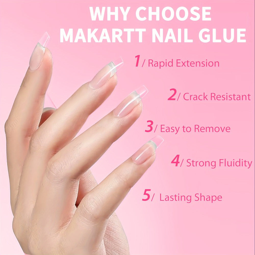 Acrylic Nail Glue Set 14 Pcs No Lamp Quick Dry Super Strong Bond – 12×2ml + 2×7ml Bulk Pack for Press On Nails, Fake Nails