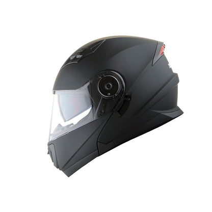 Motorcycle Helmet Modular Flip-Up Design with Dual Visors, Optional Three-Mode LED Tail Light and S-XL Sizes