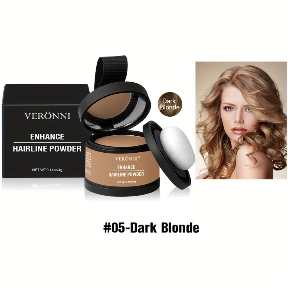 Hairline Shadow Powder Kit with Brush – Waterproof Hairline Concealer & Hair Root Touch Up Powder | Instant Fuller-Looking Hairline | 6
