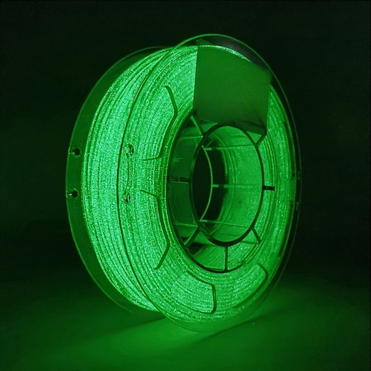 Glow in the Dark PLA Filament 1.75mm 200g UV Reactive Soft Flexible High Precision ±0.02mm Green Blue Luminescent Spool Compatible with Most