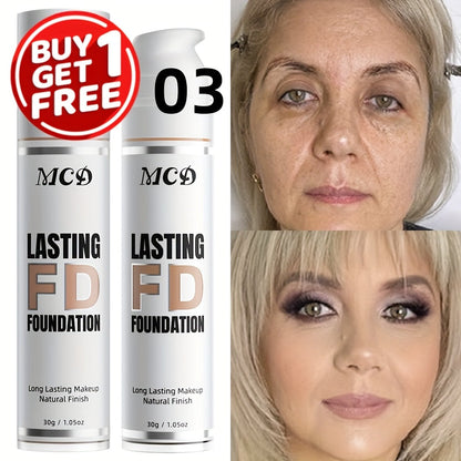 MCO Liquid Foundation Two-Bottle Set with Pump Dispensers and Nine Matching Shade-Code Pairs