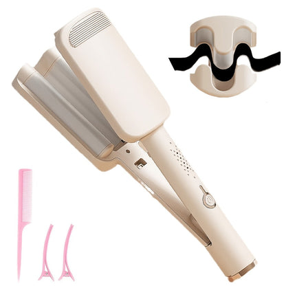 Hair Curling Iron 1.25 Inch - Beach Wave Curling Wand with Dual Voltage, Deep Wave Barrel, Anti-Frizz Ceramic Coating