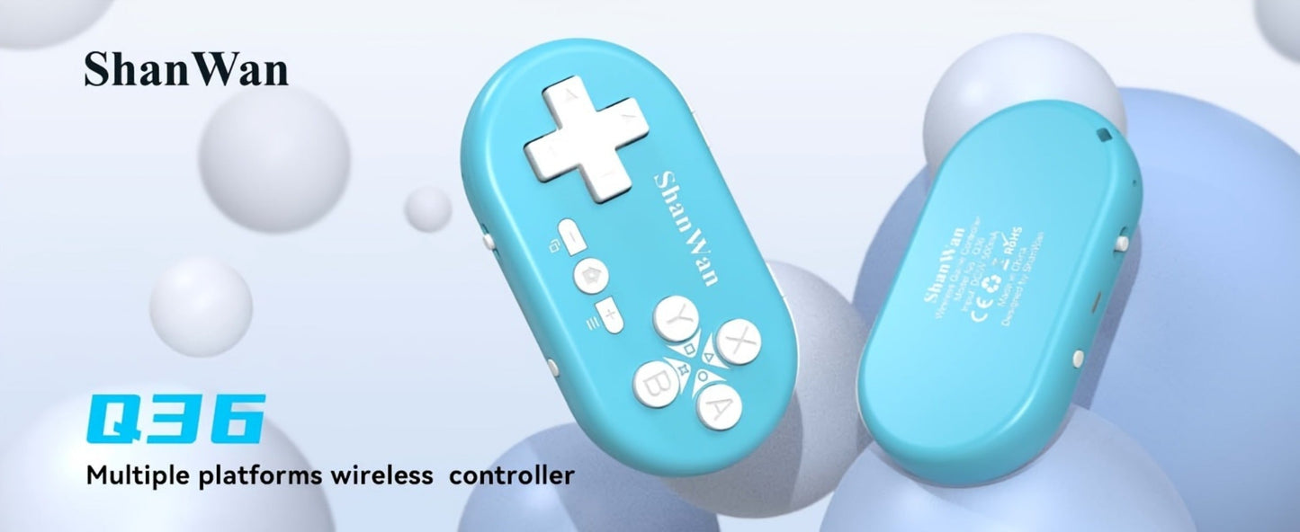 Mini Bluetooth Keychain Gaming Controller in Four Colors with 180mAh Battery and Pocket-Size Oval Body
