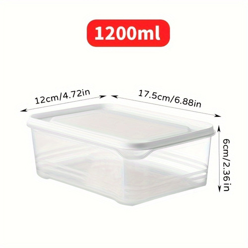Stackable Refrigerator Storage Containers with Lids 4pcs, 42-Oz BPA-Free Food Storage Set for Meat Fruits Vegetables