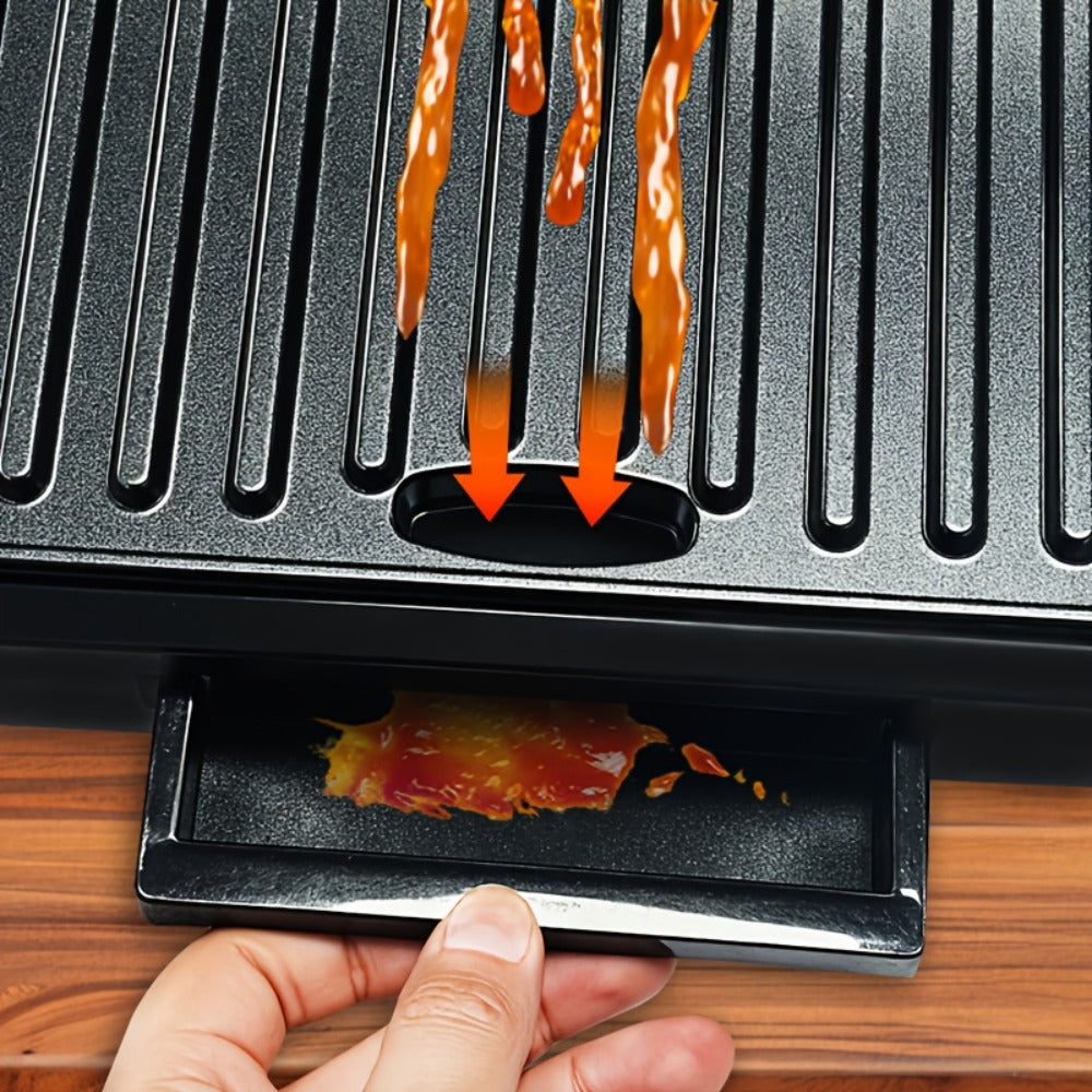 Electric Panini Press Grill Double-Sided Heating Sandwich Maker Waffle Iron Steak Grill Indoor for Grilling, Camping and Outdoor Meals
