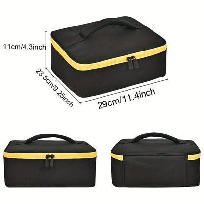 Tool Bag for Dewalt Cordless Router DCW600B XTR01Z – Heavy Duty Fabric Organizer with Mesh Pockets, Battery Holder, Charger Compartment