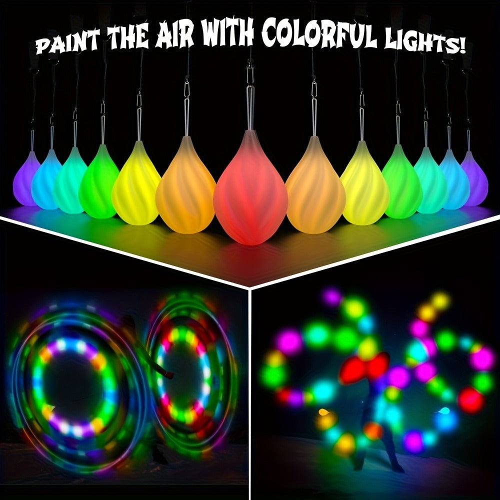 Glow Poi Balls LED Spinning Set 1 Pair with the Listed Color, Size or Set Options for Everyday Use