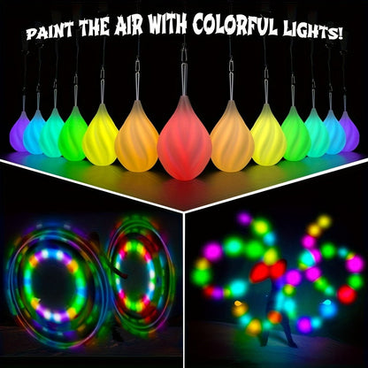 Glow Poi Balls LED Spinning Set 1 Pair with the Listed Color, Size or Set Options for Everyday Use