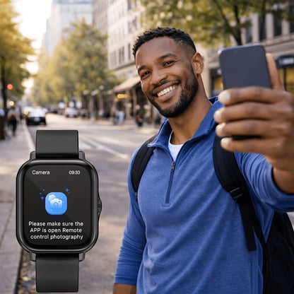 Smartwatch with Remote Photo Control & Bluetooth Calling, Large Screen Unisex, Message Notifications, Multiple Sport Modes, Heart Rate
