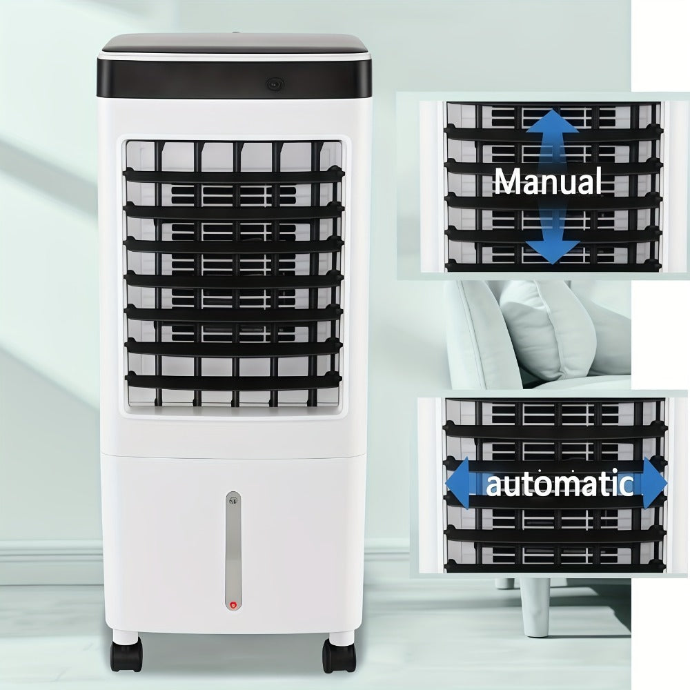 Portable Air Conditioner Evaporative Air Cooler with Remote, 40Hrs Cooling, 2.6 Gal Tank, 3 Speeds