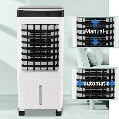 Portable Air Conditioner Evaporative Air Cooler with Remote, 40Hrs Cooling, 2.6 Gal Tank, 3 Speeds