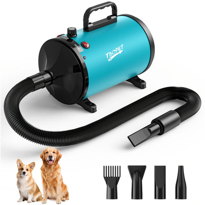 Dog Hair Dryer 3800W High Power – Professional Pet Grooming Blow Dryer with Adjustable Speed & Temperature Control