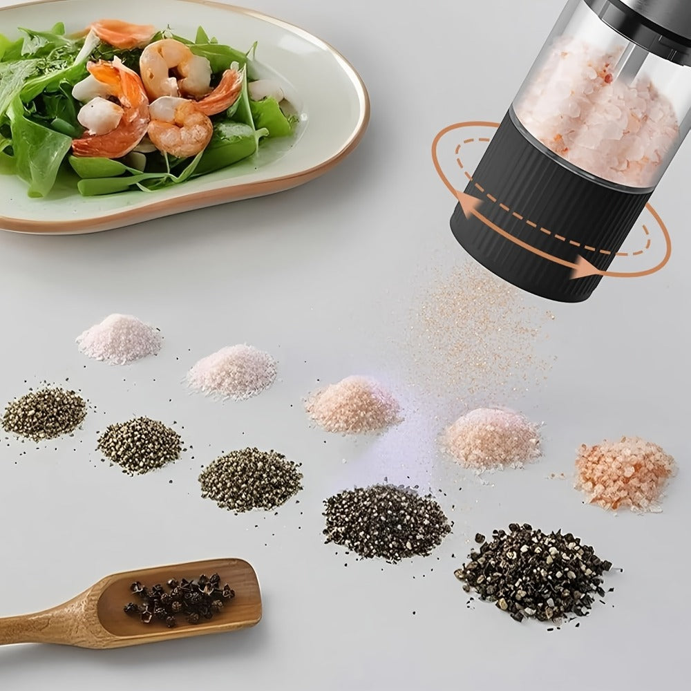 Electric Pepper Grinder USB-C Rechargeable, 5-Level Adjustable Coarseness, One-Hand Operation