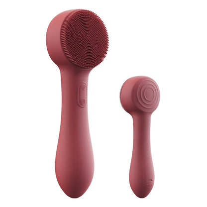 Silicone Facial Cleansing Brush Electric Face Scrubber 12000 Vibrations IPX7 USB Rechargeable Heat Massage for Home or Salon Spa Use