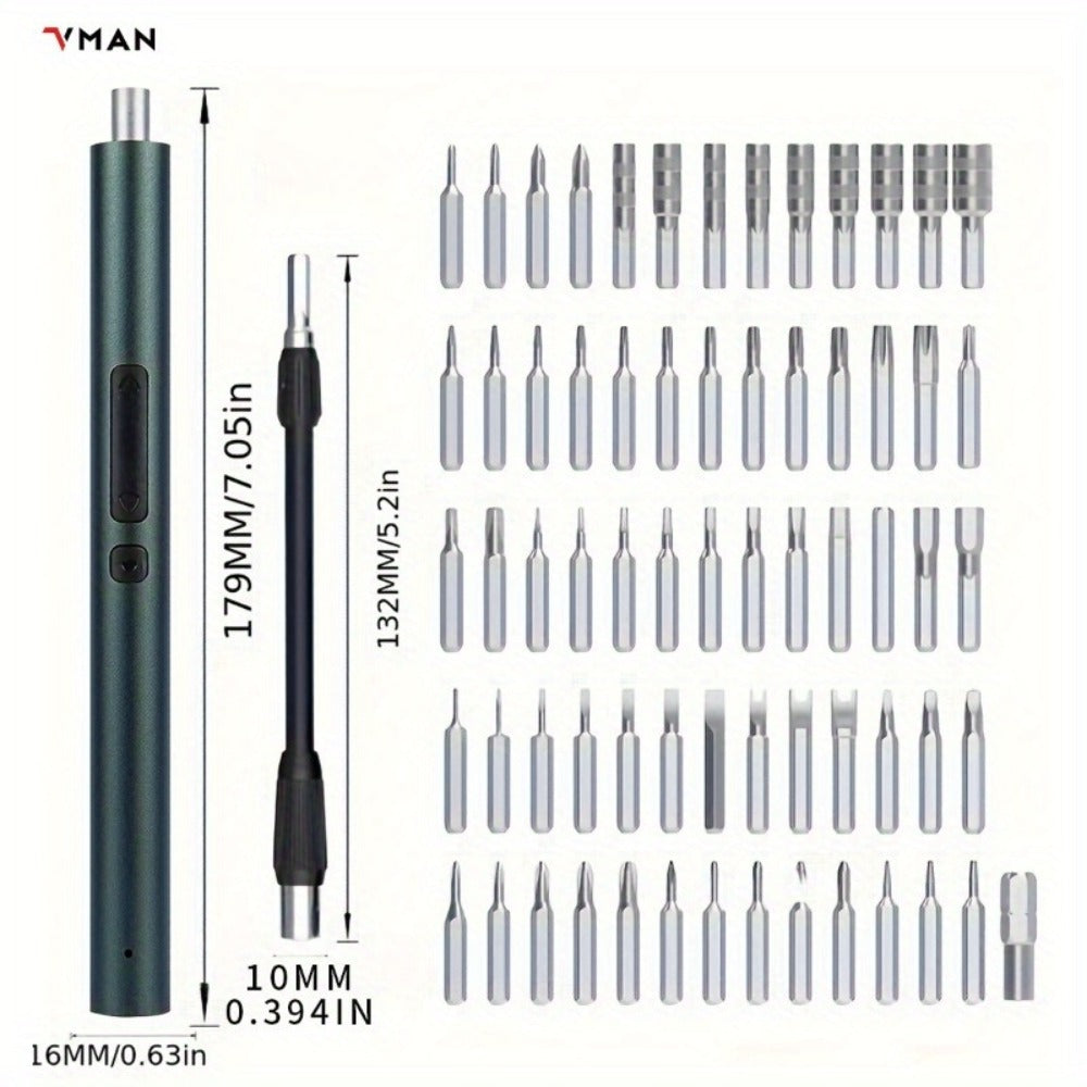 142-in-1 Electric Precision Screwdriver Tool Kit, Rechargeable Cordless Electric Screwdriver with 120 Bits & 22 Tools