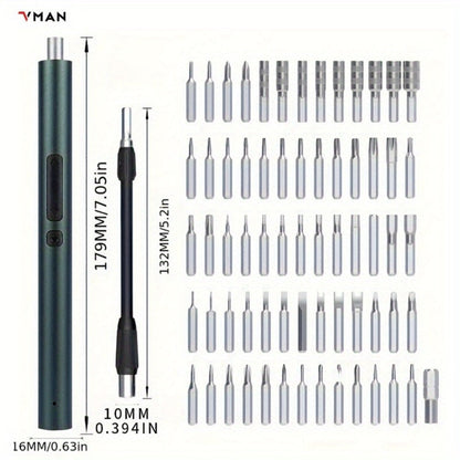142-in-1 Electric Precision Screwdriver Tool Kit, Rechargeable Cordless Electric Screwdriver with 120 Bits & 22 Tools