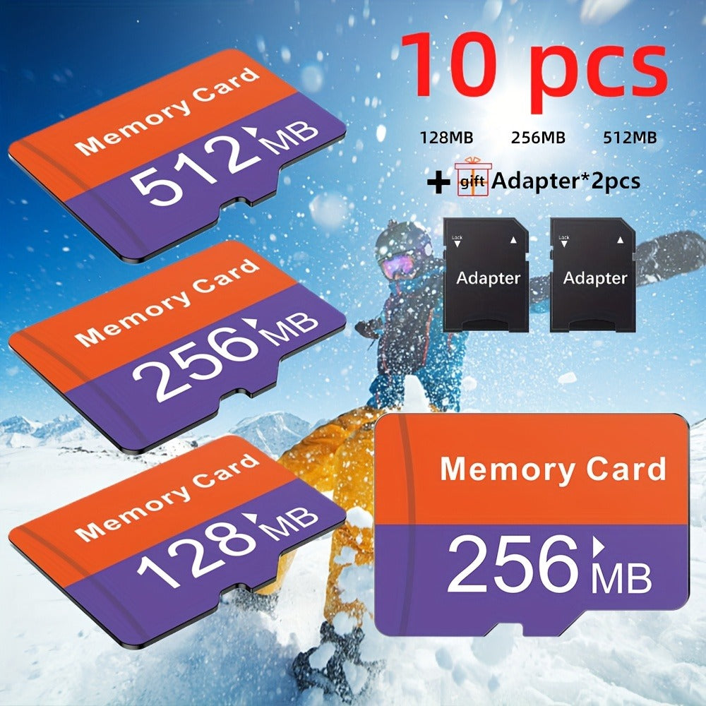10-Pack SD Card with Adapters Bulk Set for a Home Lash Beauty Routine, with the Listed Configuration