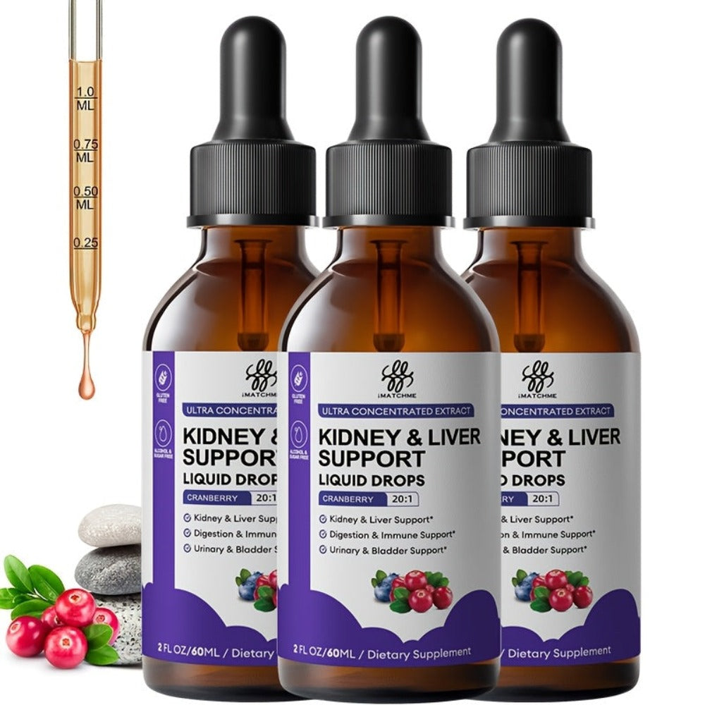 Kidney and Liver Support Drops 27-in-1 Complex - Alcohol-Free Natural Herbal Formula for Liver Health