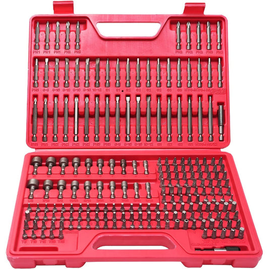 208-Piece Screwdriver Bit Set Impact Driver Kit – S2 Steel Torx Phillips Square Hex Nut Driver with Toolbox for Drill Power Tool DIY Auto