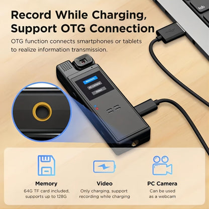 1080P HD Pocket Camcorder with 180° Rotatable Lens, Handheld Body Camera, USB Charging, Compact Smart Recorder for Travel
