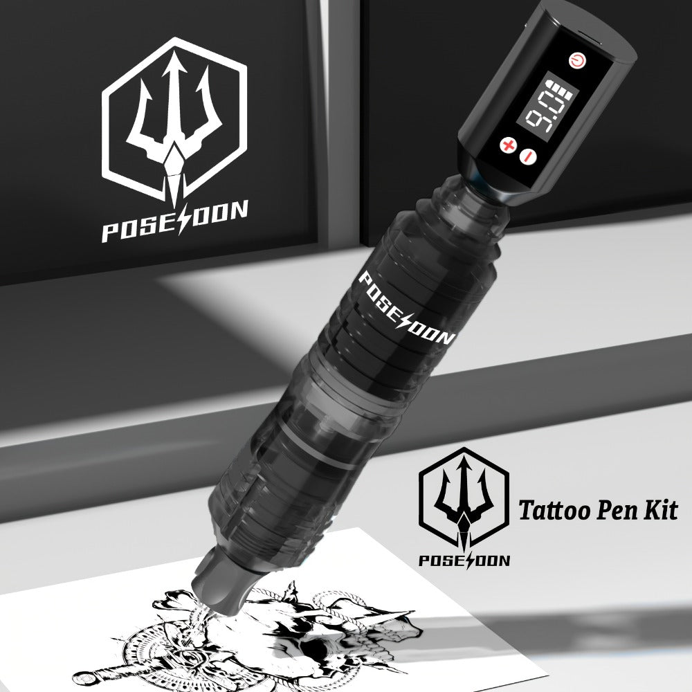 Tattoo Pen Kit Wireless Battery Tattoo Gun with LCD Screen, 1500mAh Cordless Rotary Tattoo Machine