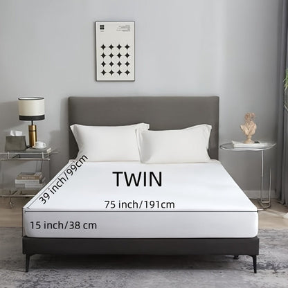 Two-Piece White Fitted Mattress Protector Set in Twin, Full, Queen or King 15-Inch-Pocket Checkouts