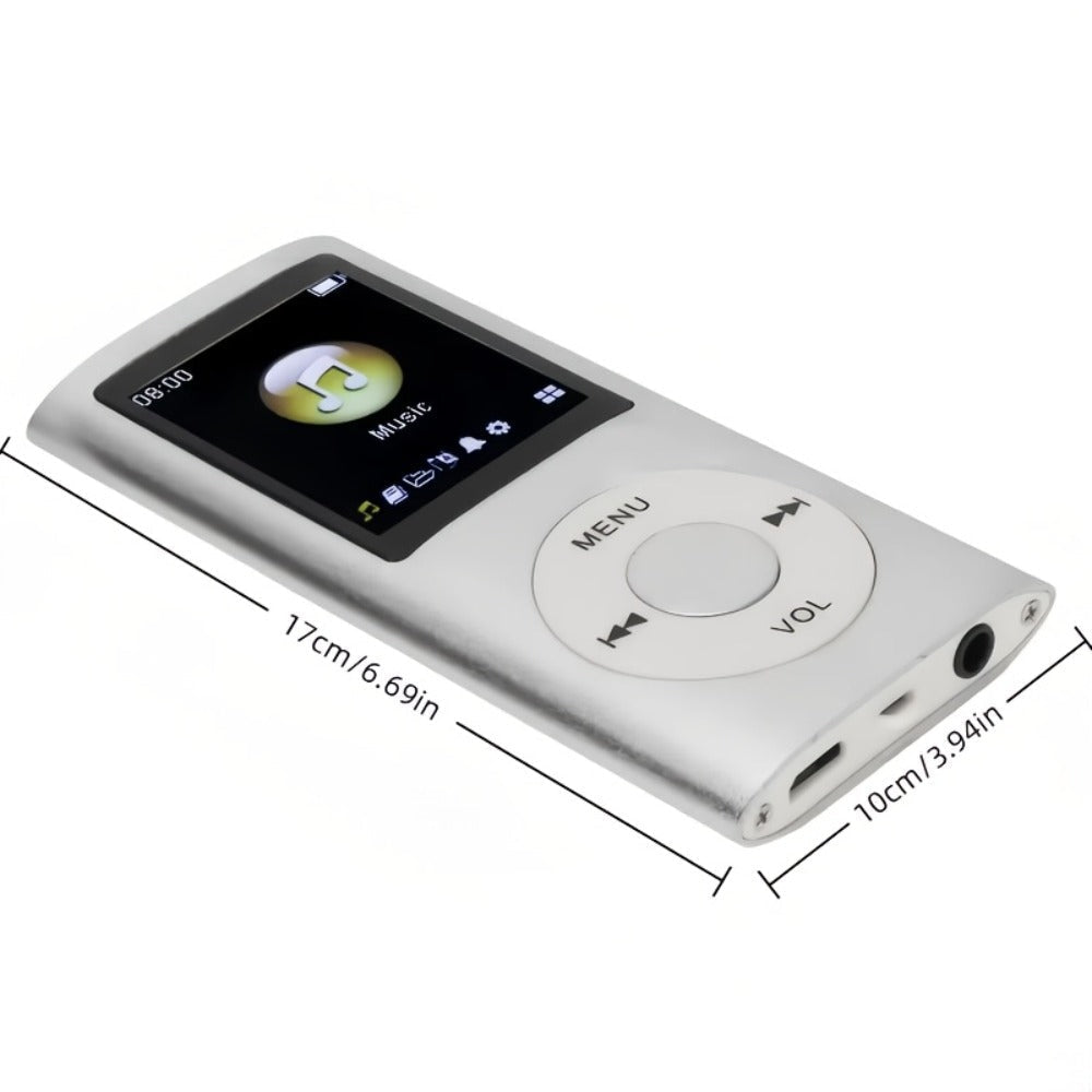 Wired MP3 and MP4 Player with 64GB Card Support, 8-Hour Battery and Six Model Options with Earphones