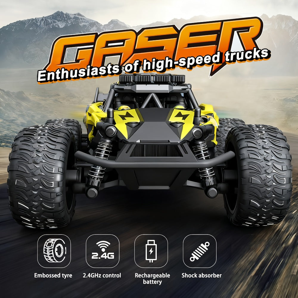 High-Speed RC Buggy 40km/h Alloy Body – 2.4G Remote Control Off-Road Vehicle for Boys Ages 6+, Super Powerful All-Terrain Outdoor Racing