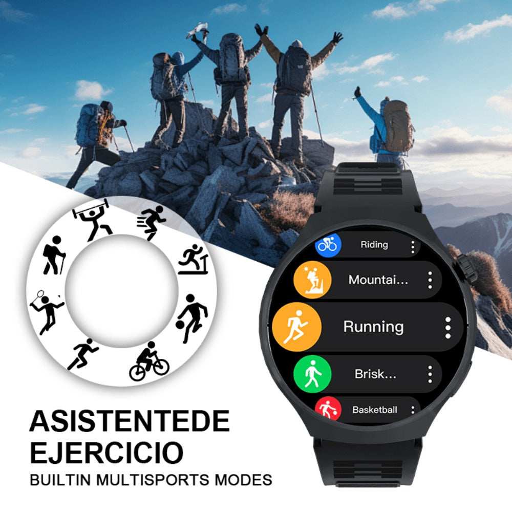 Smartwatch Round 2.01" Extra Large Screen with Wireless Calling, 100+ Sport Modes, Sleep and Heart Rate Readouts, Built-in Games Weather