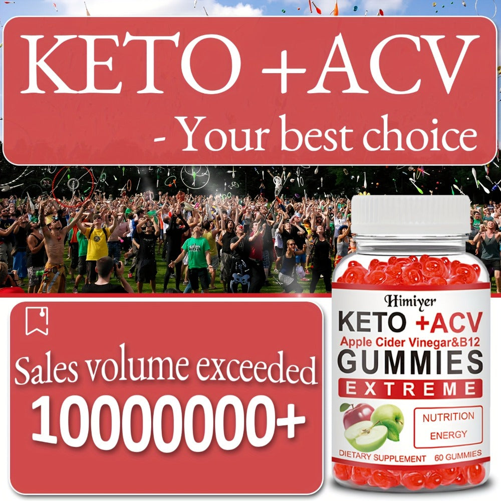 Keto ACV Gummies with Apple Cider Vinegar Vitamin B12 B6 for Women Men for Bath Time, Home Spa and Personal Care