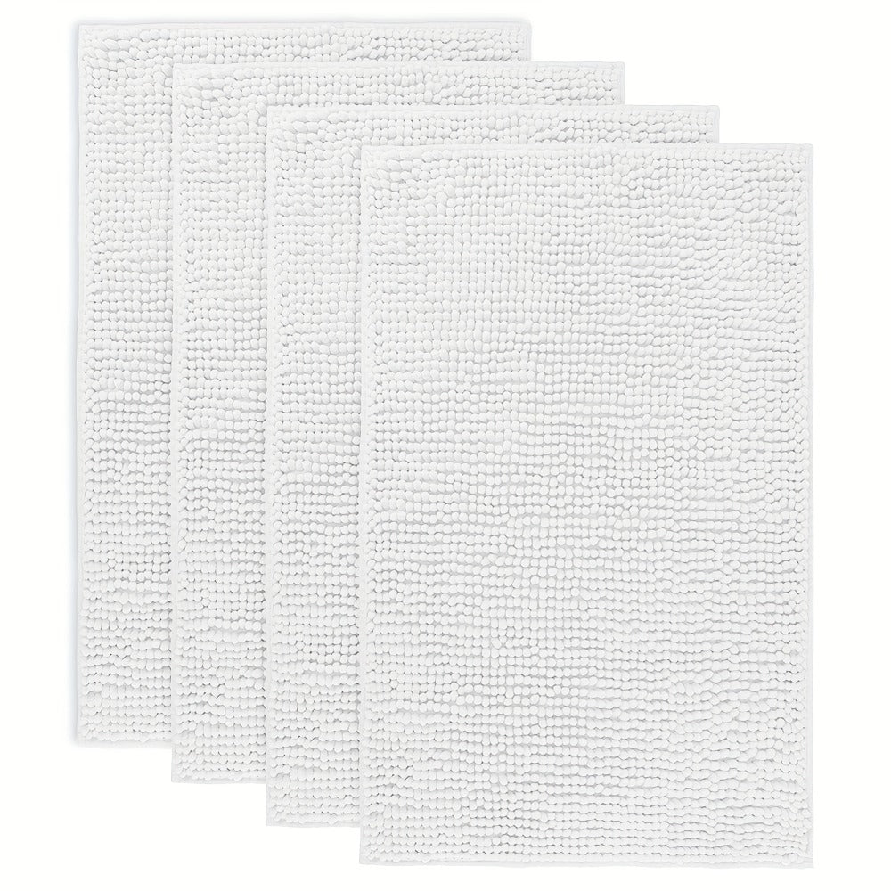 Chenille Bath Rug Extra Thick Bathroom Mat, Multiple Sizes & Colors for Entryways, Bedrooms and Living Spaces