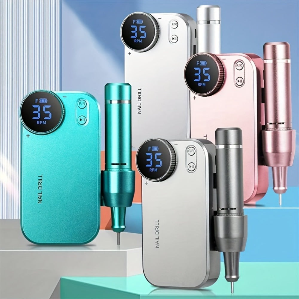 Electric Nail Polisher & Buffer Rechargeable High Power, Professional Manicure Pedicure Machine for Nail
