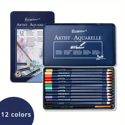 Water Soluble Colored Pencils 12 Colors Set with the Listed Color, Size or Set Options for Everyday Use
