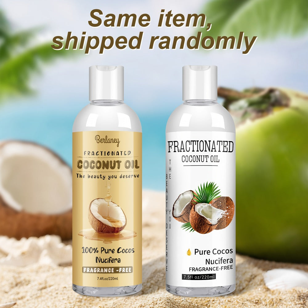 Fractionated Coconut Oil 4-Pack 7.5 fl oz Each, Pure Vegan Carrier Oil for Skin & Hair, Lightweight