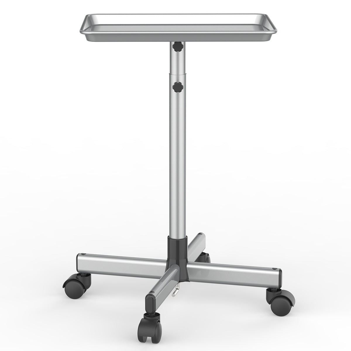 Salon Trolley Cart Height Adjustable 30 to 42 Inch Rolling Tray Table on Wheels Lockable Casters for Hair Stylist Barber Esthetician Nail