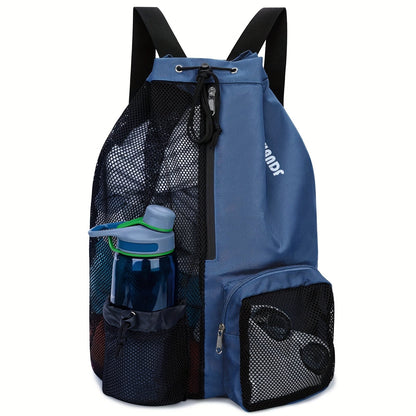 Mesh Drawstring Swim Bag – Quick-Dry Sports Backpack with Wet Pocket for Swimming, Gym & Beach, Lightweight Travel Bag for Women & Men