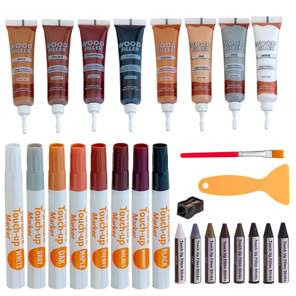 Wood Scratch Kit Furniture Touch Up Markers Scratch Stain Pens for Wood Furniture Tables for Entryways, Bedrooms and Living Spaces