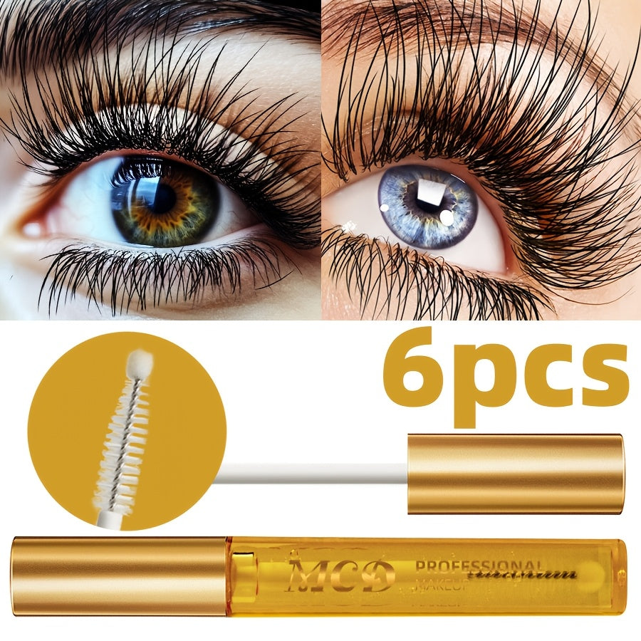 Eyelash Serum 6-Pack for Women - Natural Lash Growth & Enhancement Gel Formula, Conditioning Curling Effect