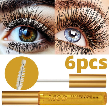 Eyelash Serum 6-Pack for Women - Natural Lash Growth & Enhancement Gel Formula, Conditioning Curling Effect