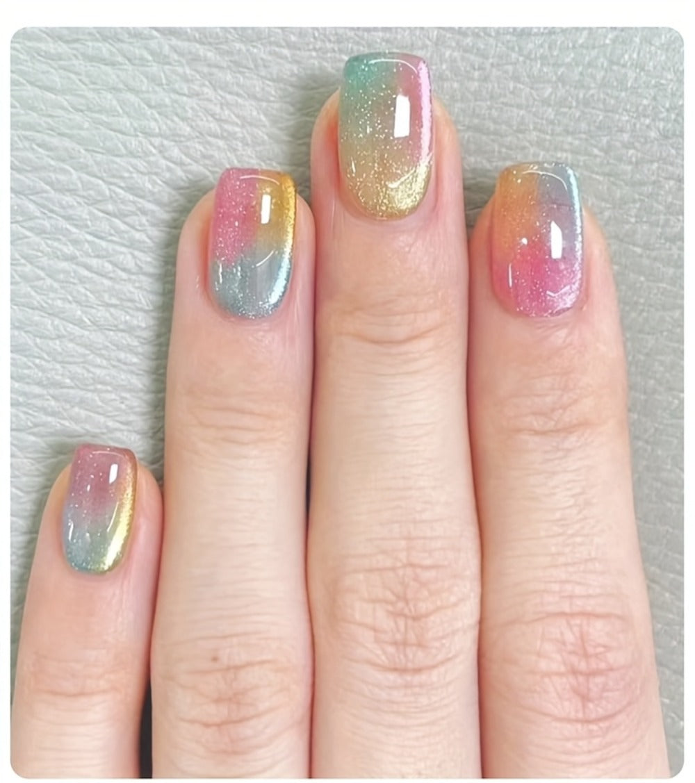 Gel Nail Polish 4-in-1 Nine-Color Palette for Ombre, Stamping, Painting and Powder Nail Art