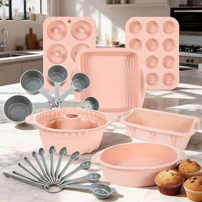 Baking Pan Set Nonstick Carbon Steel Cookie Sheets Roasting Pans Round Cake Muffin Pizza for Home Cooking, Dining and Outdoor Meals