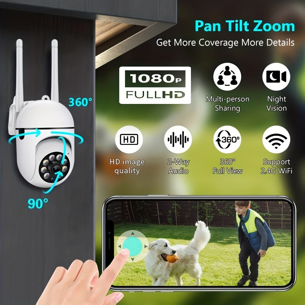 Security Camera 1080P Dome Four-Pack with Dual-Band WiFi, 360 PTZ, Motion Tracking and Two-Way Audio