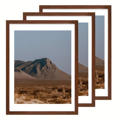 Three-Piece 12 x 16-Inch Wall Picture Frame Set in Black, White, Gold and Four Wood-Tone Finishes