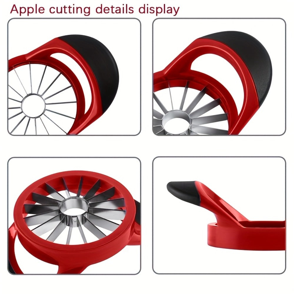 Apple Cutter Slicer 12-Blade Large Ultra-Sharp Stainless Steel, One-Press Core Remover Divides into 12 Pieces