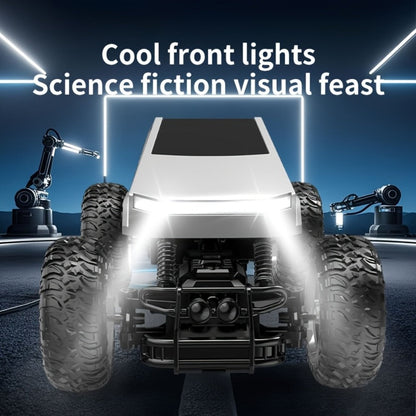 1:16 RC Monster Truck 2.4GHz 4WD Large Wheel Off-Road Pickup with LED Lights 45° Climb, Remote Control Car for Boys Kids