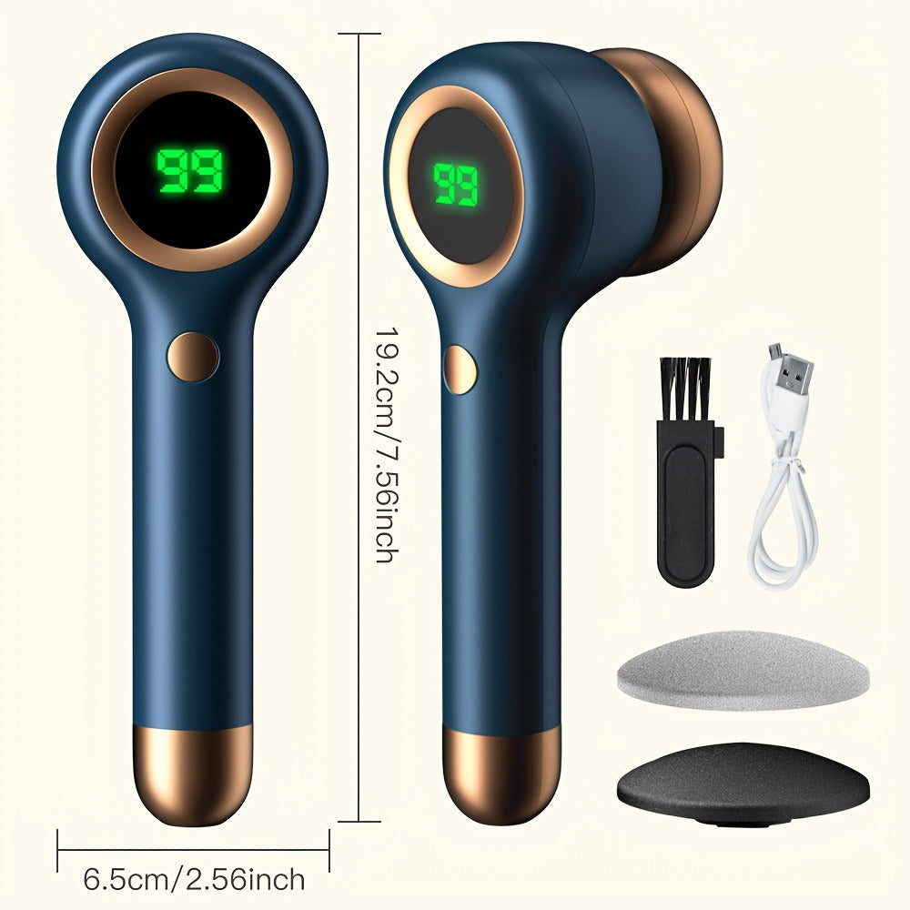 Electric Callus Remover for Feet - Rechargeable Foot File with 3 Interchangeable Heads, 2 Speed Settings & Built-in Vacuum