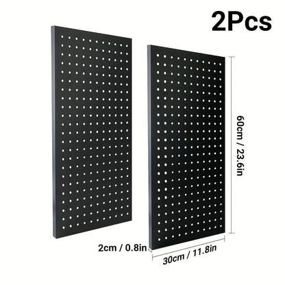 Metal Pegboard Wall Panels Garage Tool Storage Organizer Steel Peg Board Wall Mounted Workshop Shed Craft Room 2 Pack 4 Pack