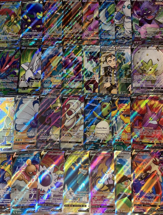 Trading Card Game 100-Card Character Assortment from Mixed Sets for Sorting, Trading and Binder Projects