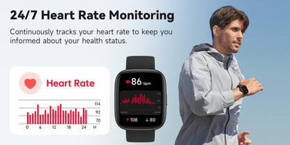 Smartwatch Alexa Built-in 1.83" HD – Wireless Calling, 100+ Sport Modes, Heart Rate, SpO2 and Sleep Readouts, Optional Woven